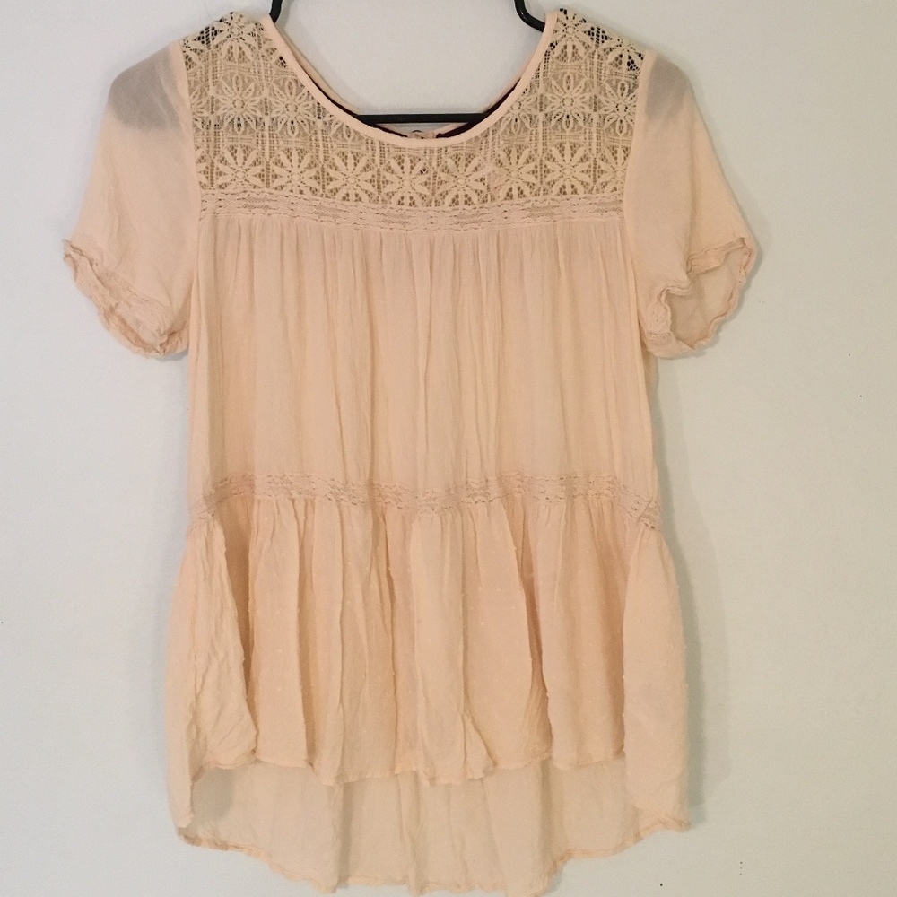 off white lace blouse